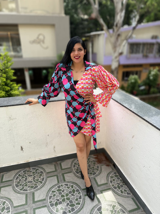 Dual Wrap Shirt Dress