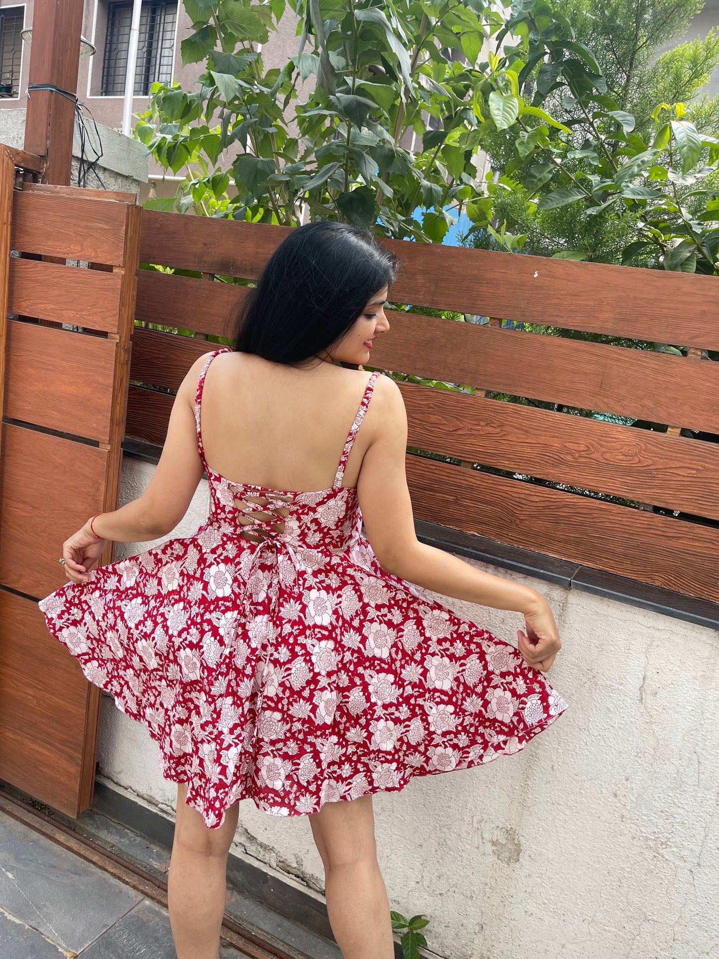 Poppy Red (Backless) Dress