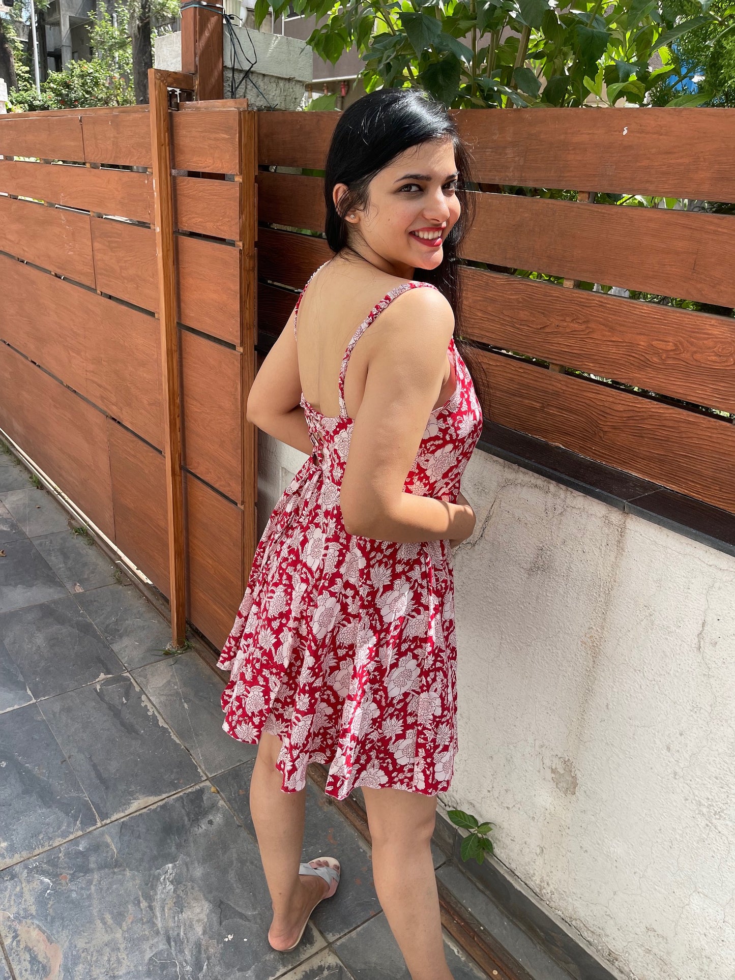 Poppy Red (Backless) Dress