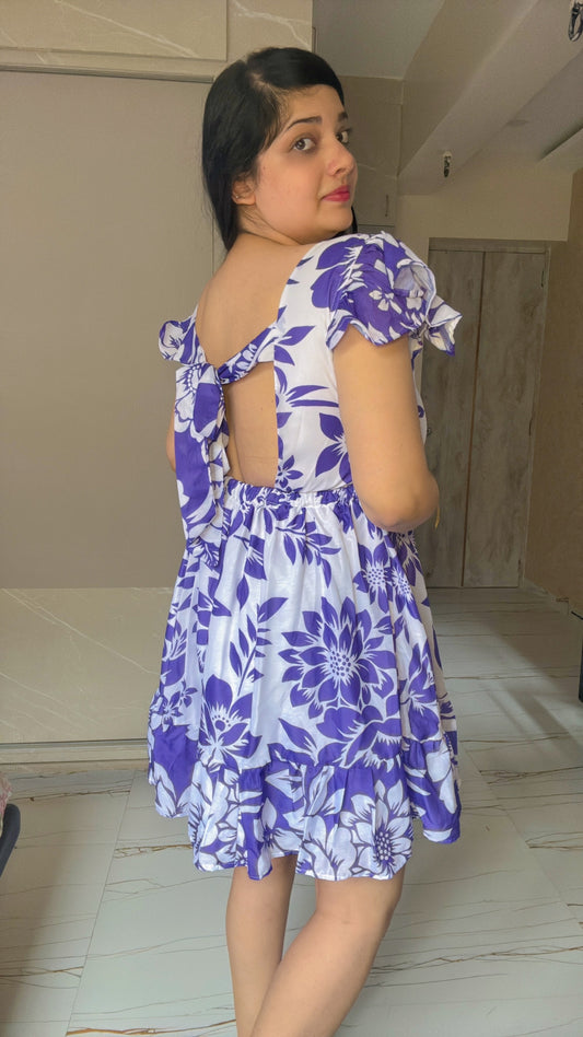 Flowery (Backless) Dress